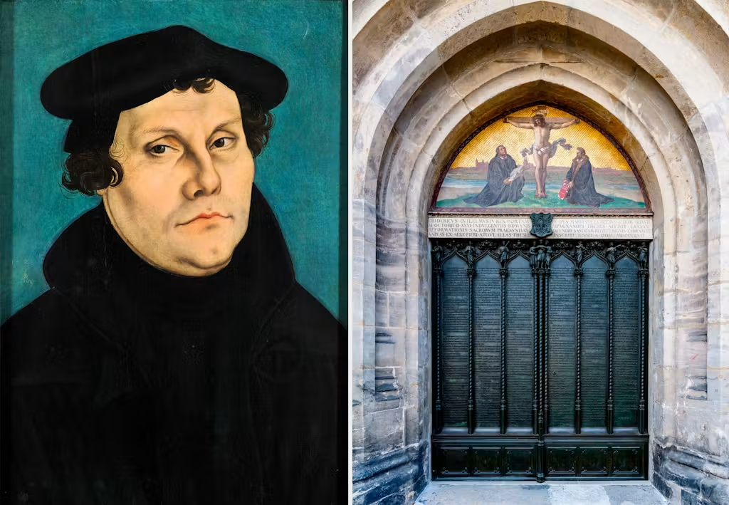 martti luther ja wittenbergin kirkon ovi